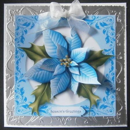 Ice Blue Poinsettia Mini Kit by Davina Rundle