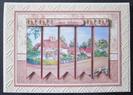 Cottage Ribbon Strips Quick Card by Davina Rundle