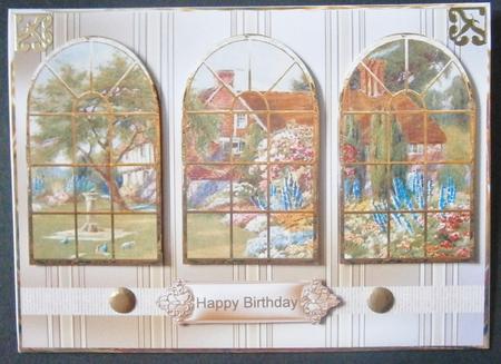 Beautiful Garden Window View Card by Davina Rundle
