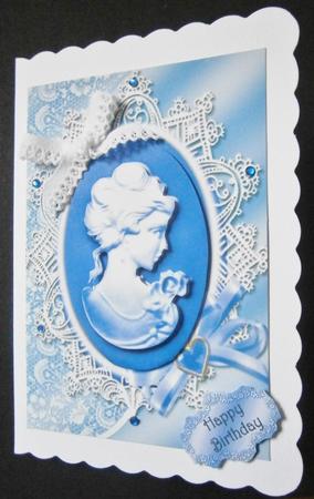Beautiful Dark Blue Cameo by Davina Rundle