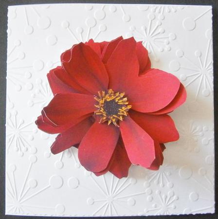 Dahlia Red 3D Decoupage by Davina Rundle