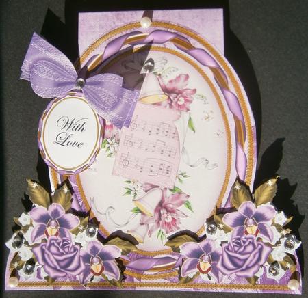 Orchid Music Special Large Oval Card Mini Kit by Davina Rundle