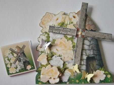 Yellow Flowers Windmill Card Mini Kit by Davina Rundle