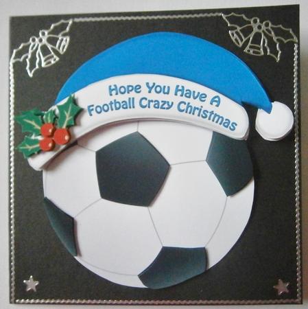Football Crazy Christmas (blue) by Davina Rundle