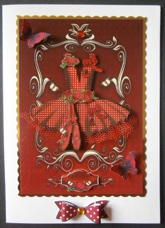 Red Vintage Ballerina Dress by Davina Rundle