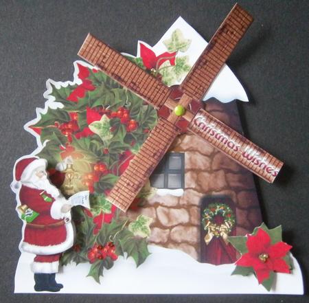 Santa at the Windmill Card Mini Kit by Davina Rundle