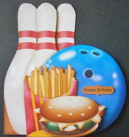 Bowling Night Out Shaped Card Mini Kit & Decoupage by Davina Rundle