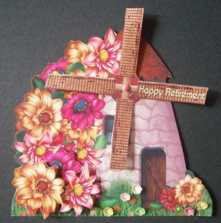 Dahlias Windmill Card Mini Kit by Davina Rundle