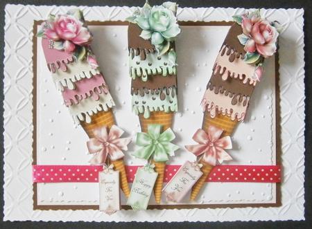 Strawberry & Chocolate Cone by Davina Rundle