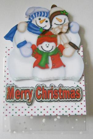 The Snowman Over the Edge Card by Davina Rundle