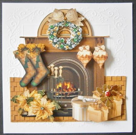 Mini Kit Fireplace in Gold by Davina Rundle