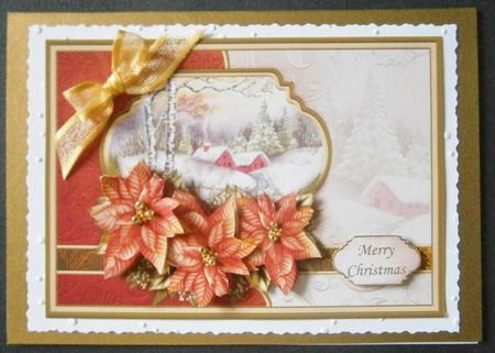 Cosy Hamlet at Christmas Card Topper & Decoupage by Davina Rundle