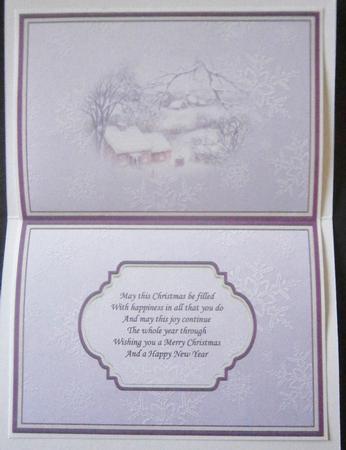 Christmas Insert & Verse for Winter Village Plum Poinsettia by Davina Rundle
