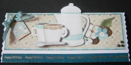 Coffee with Friends Over the Top Large Card by Davina Rundle