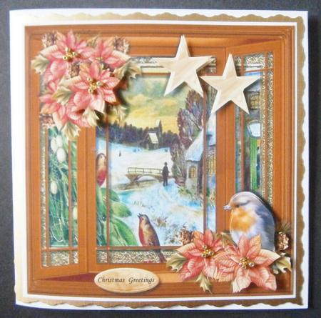Window Christmas Robin by Davina Rundle
