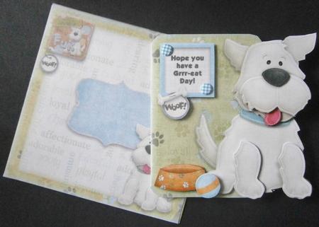 Puppy Love Decoupage Shaped Fold Card Kit by Davina Rundle