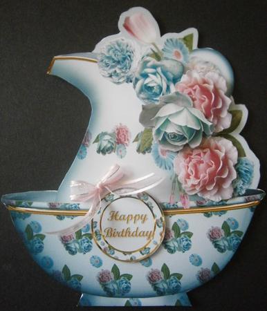 Shabby Chic Flowers Jug and Bowl Mini Kit by Davina Rundle