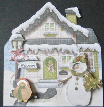 Christmas Nitville Shaped Over the Edge Card by Davina Rundle