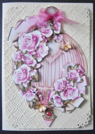 Soft Rose Cage with Roses by Davina Rundle