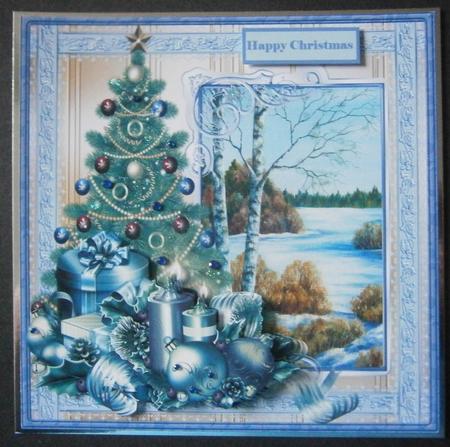 Peace at Christmas Card with Decoupage by Davina Rundle
