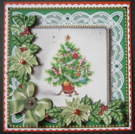 Elegant Tree Green Poinsettia 3D Decoupage Step by Step by Davina Rundle