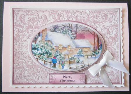 Snowy Cottages Stacker Topper by Davina Rundle