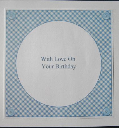 Blue Diagonal Check 8x8 Insert by Davina Rundle