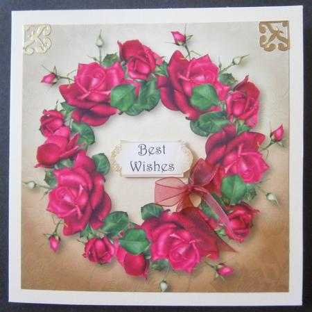 A Wreath of Celebration Roses by Davina Rundle