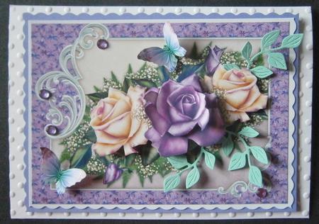 Heritage Roses Card Topper & Decoupage by Davina Rundle