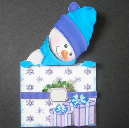 Ooh! Pressies for Me Over the Edge with Snowman by Davina Rundle