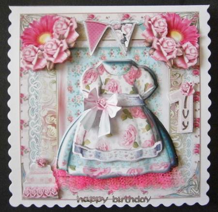 The Little Dress Card Front Kit by Davina Rundle
