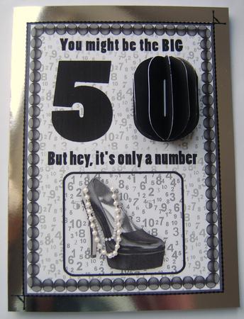 3D 50th Embellishment 2 and Card Front by Davina Rundle