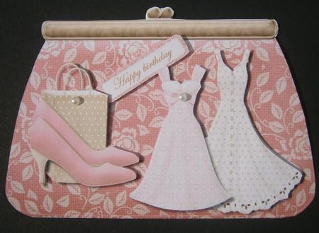 Pink Purse Quick Card by Davina Rundle
