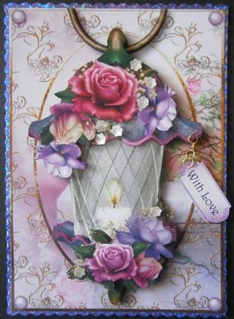 Beautiful Floral Lantern - Belle Roses by Davina Rundle