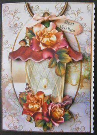Beautiful Floral Lantern - Sunset Roses by Davina Rundle