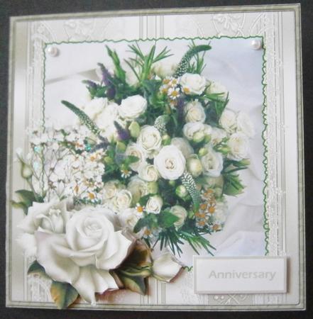 Wedding Rose Card with Decoupage by Davina Rundle