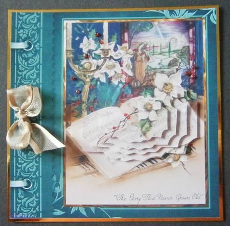Silent Night Vintage Card with Shaped Layers by Davina Rundle