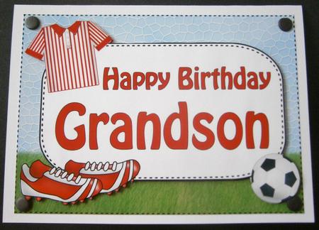 5x7 Birthday Grandson Football 3D Step by Step Decoupage by Davina Rundle