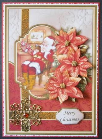 Santa Relaxing Christmas Card Topper & Decoupage by Davina Rundle