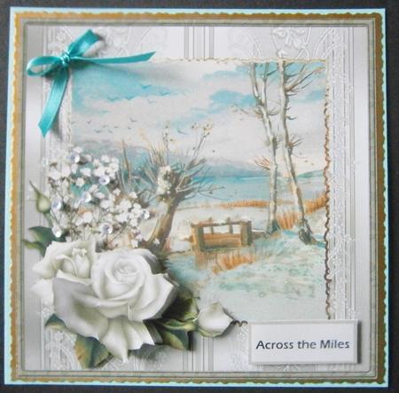 Winter Rose Vintage Christmas Card by Davina Rundle