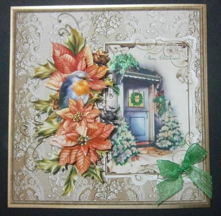 Welcome Home Robin Card with Decoupage by Davina Rundle