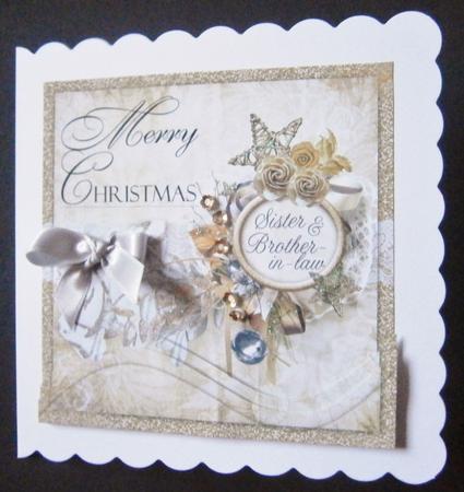 Golden Christmas Sister & Brother-in-law Swirl Stacker by Davina Rundle