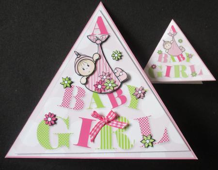 Baby Girl Triangle Card Mini Kit by Davina Rundle