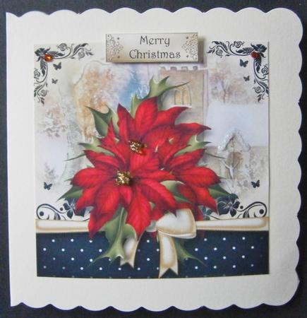 The Christmas Gift of Red Poinsettias by Davina Rundle