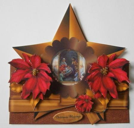 Christmas Star Over the Edge Card Topper Mini Kit by Davina Rundle