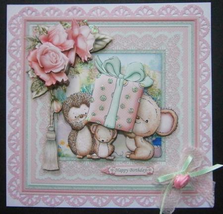 A Little Something Birthday Card Topper & Decoupage Mini Kit by Davina Rundle
