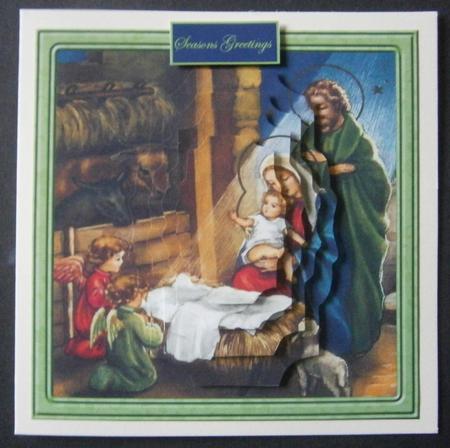 Baby Jesus Card with Shaped Layers by Davina Rundle
