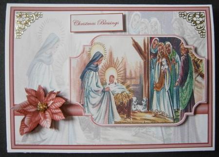 The Nativity Card with Decoupage by Davina Rundle