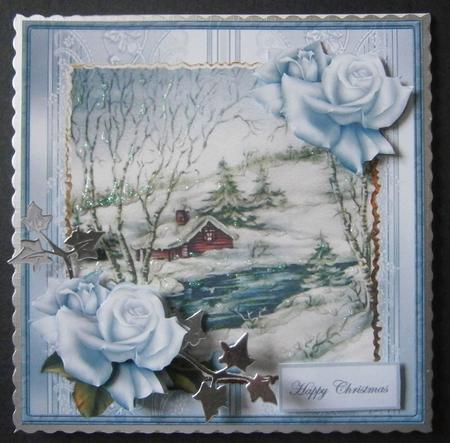 Cabin by the River Card with Decoupage by Davina Rundle