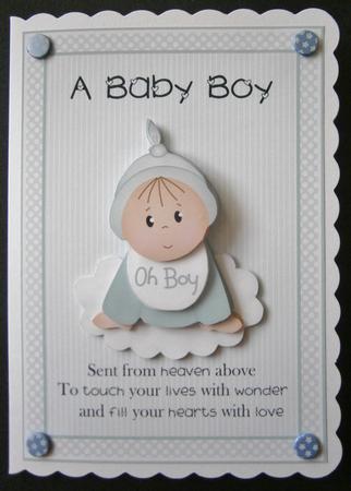 A Baby Boy A5 Topper by Davina Rundle